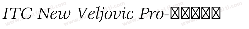 ITC New Veljovic Pro字体转换